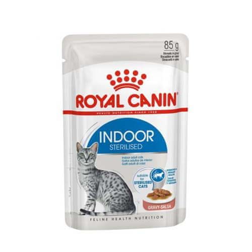 Royal Canin INDOOR Gravy 85g kapsička ve šťávě pro kočky žijící v interiéru