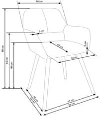 Halmar Jídelní židle K283, béžová