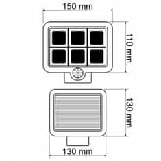 Basic LED SOLÁRNÍ LAMPA SE SNÍMAČEM POHYBU DUSK COB