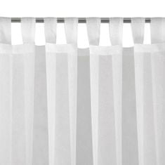 Hotová záclona Lucy s popruhy 140X250 cm Bílá