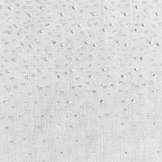 Eurofirany Hladký závěs zdobený stříbrnými kamínky 400 cm x 145 cm