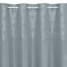 Eurofirany Hotový závěs se stříbrným potiskem 140 cm x 250 cm