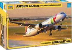 Zvezda Airbus A-321NEO, Model Kit letadlo 7043, 1/144