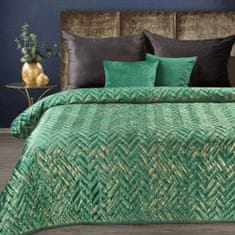 Eurofirany Agata 1 přehoz na postel 170X210 cm Tmavě zelená