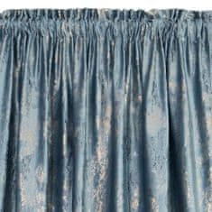 Eurofirany Hotová záclona Kornelia na pásce 140X270 cm Modrá