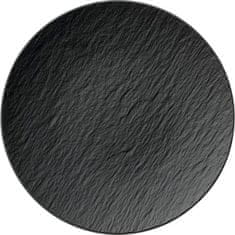 Villeroy & Boch Talíř mělký Manufacture Rock 29 cm, černý, vyvýšený okraj, 6x