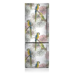 tulup.cz Magnet na ledničku dekorativní Parrot a květiny 60x180 cm