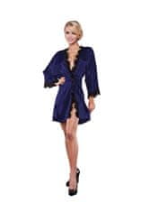 DKaren Dámský župan DKaren Housecoat Viola Navy Blue L tmavě modrá