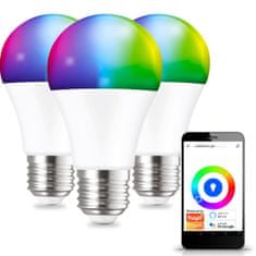 Spectrum 3x Żarówka LED E27 A60 13W = 98W 1500lm RGB+CCT 210° SPECTRUM Smart TUYA WiFi Ściemnialna