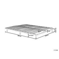 Beliani Lamelový rošt 140x200 cm BASIC