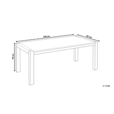 Beliani Světle hnědý dubový jídelní stůl 180 cm NATURA