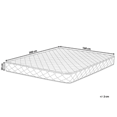 Beliani Oboustranná pružinová matrace středně tvrdá / tvrdá 160 x 200 cm DUO