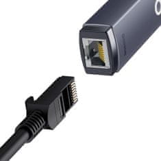 BASEUS Lite síťový adaptér USB-C / RJ45, černý