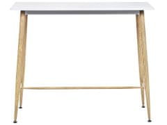 Beliani Barový stůl 90 x 50 cm bílý a světlý CHAVES
