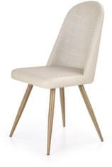 Halmar Jídelní židle K214, krémová / dub medový