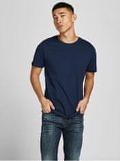 Jack&Jones 3 PACK - pánské triko JJEORGANIC Slim Fit 12191759 Black 1Black 1Navy 1White (Velikost S)