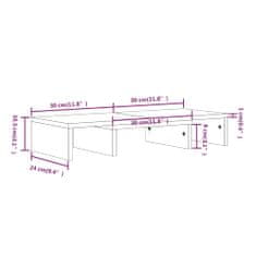 Vidaxl Stojan na monitor medově hnědý 60x24x10,5 cm masivní borovice