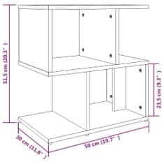 Greatstore Noční stolky 2 ks kouřový dub 50x30x51,5 cm kompozitní dřevo