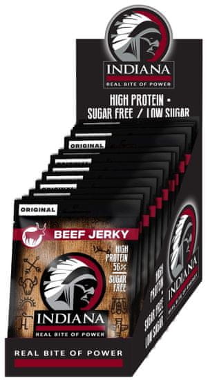 Indiana sušené maso Jerky hovězí Original 375g - display