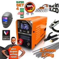 PANTERMAX® PANTERMAX MMA195LCD invertorová svářečka MMA/TIG + samostmívací kukla Panter + elektody+ DÁREK