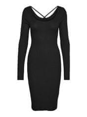Vero Moda Dámské šaty VMGLORY Slim Fit 10268007 Black (Velikost S)