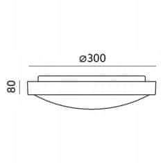 INNA Stropní lampa LED Koupelnová stropní lampa IP44 18W 30cm