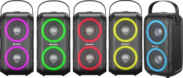 výkonný prenosný Bluetooth TWS reproduktor mozos party one LED osvetlenie výkon 80w skvelý zvuk výdrž 10 h usb káblové pripojenie dosah 10 m