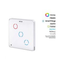 HELTUN HELTUN Touch Panel Switch Trio (HE-TPS03-WWM), Z-Wave nástěnný vypínač 3 tlačítka, Bílý