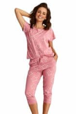 TARO Dámské pyžamo Oksa růžové s hvězdami XL