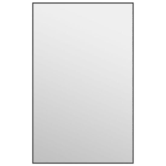 Vidaxl Zrcadlo na dveře černé 50 x 80 cm sklo a hliník