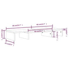 Greatstore Stojan na monitor 80 x 24 x 10,5 cm masivní borové dřevo