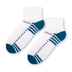 STEVEN Pánské vzorované ponožky 054 bílá 41-43
