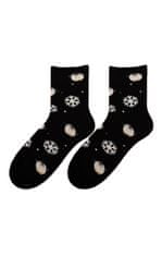 Gemini Dámské zimní vzorované ponožky Bratex D-060, 36-41 melanžově šedá 39-41