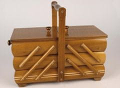 PRYM košík - kazeta na šicí potřeby rozkládací malý,medový