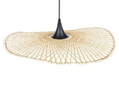 Beliani Bambusová závěsná lampa 60 cm světlé dřevo FLOYD