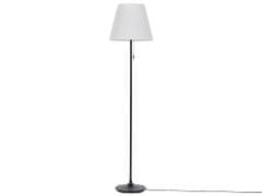 Beliani Kovová stojací lampa černá/bílá TORYSA