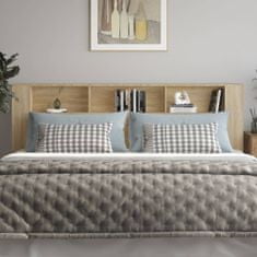 Greatstore Čelo postele s úložným prostorem dub sonoma 220x18,5x104,5 cm
