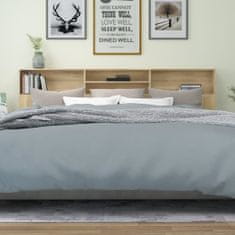 Greatstore Čelo postele s úložným prostorem dub sonoma 220x19x103,5 cm