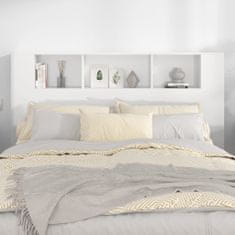 Greatstore Čelo postele s úložným prostorem lesklé bílé 160x18,5x104,5 cm