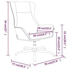 Vidaxl Relaxační křeslo s podnožkou lesklé hnědé umělá kůže