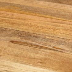 Vidaxl Jídelní stůl Ø 110 x 78 cm masivní mangovníkové dřevo a ocel