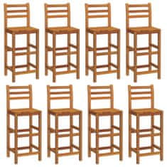 Vidaxl Barové stoličky 8 ks masivní akáciové dřevo