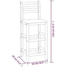 Vidaxl Barové stoličky 8 ks masivní akáciové dřevo