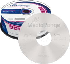 MediaRange CDR 52x 700MB, Spindle, 25ks