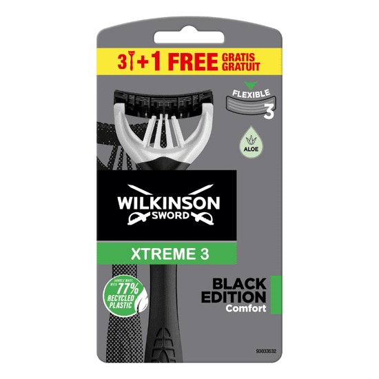 Wilkinson Sword Wilkinson Xtreme3 Black Edition Comfort pánský 3+1 ks