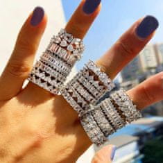 Royal Fashion stříbrný rhodiovaný prsten Pro princeznu HA-GR50-SILVER Velikost: 8 (EU: 57-58)