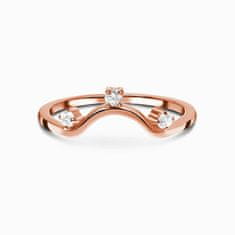 Royal Fashion Royal Fashion prsten Korunka s drahokamy topazy 14k růžové zlato Vermeil GU-DR8849R-ROSEGOLD-TOPAZ Velikost: 6 (EU: 51-53)