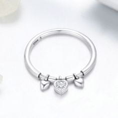 Royal Fashion prsten Třpytivé srdce lásky SCR215 Velikost: 6 (EU: 51-53)