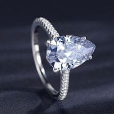 Royal Fashion stříbrný rhodiovaný prsten Broušená kapka HA-JZ1406-SILVER Velikost: 6 (EU: 51-53)