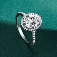 Royal Fashion stříbrný rhodiovaný prsten Broušený ovál HA-JZ1479-SILVER Velikost: 6 (EU: 51-53)